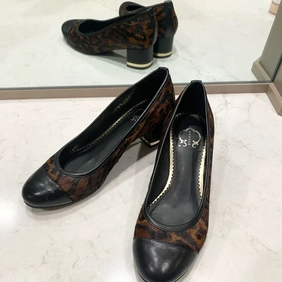 c. Wonder Leopard calf hair and leather pumps Sz 6 1/2 - Picture 10 of 10
